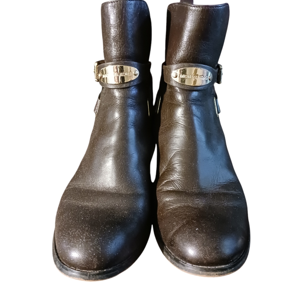Black Leather Ankle Boots